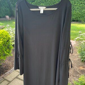 JJill Black Mini Dress with bell sleeves size XL